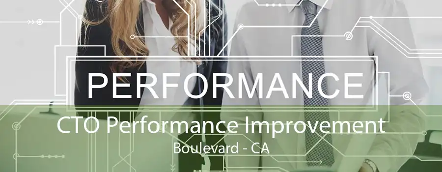 CTO Performance Improvement Boulevard - CA